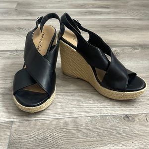 NEW American Eagle Black Wedges